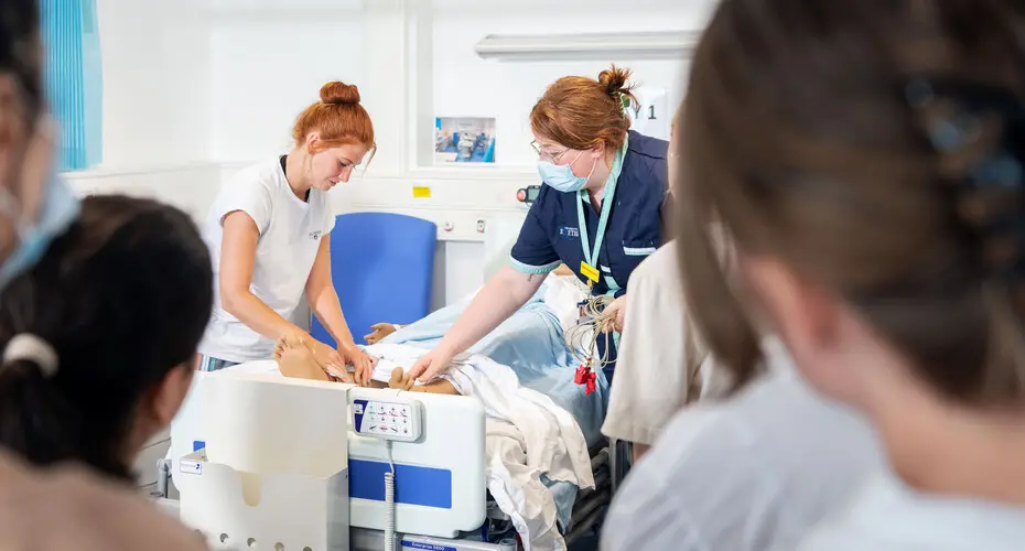 Nurses being observed in ward