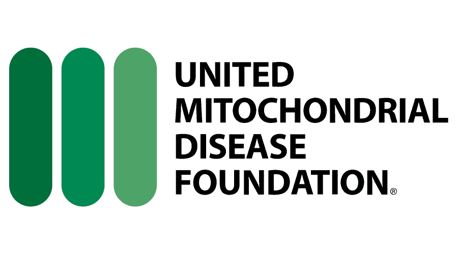 United Mitochondrial Disease Foundation logo with three vertical green stripes