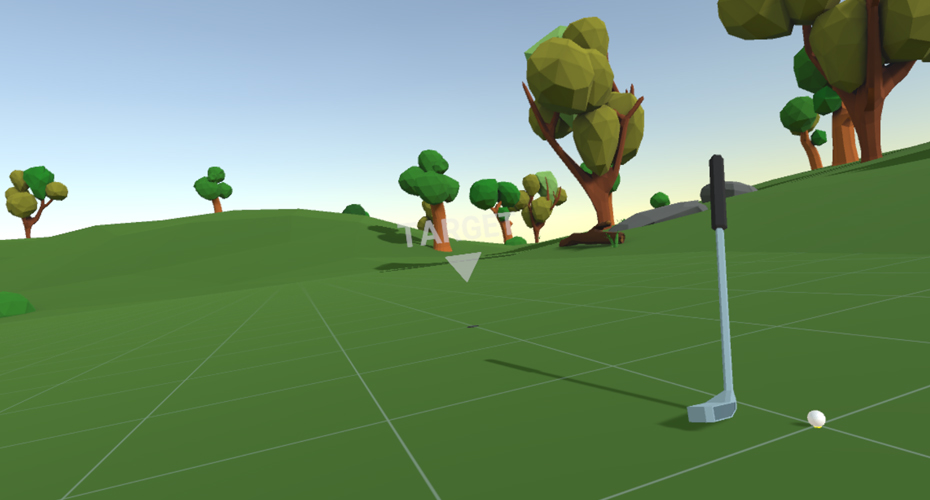 Screenshot from a golfing simulator