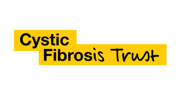 Cystic Fibrosis Trust logo: Black text, highlighted yellow, on a white background